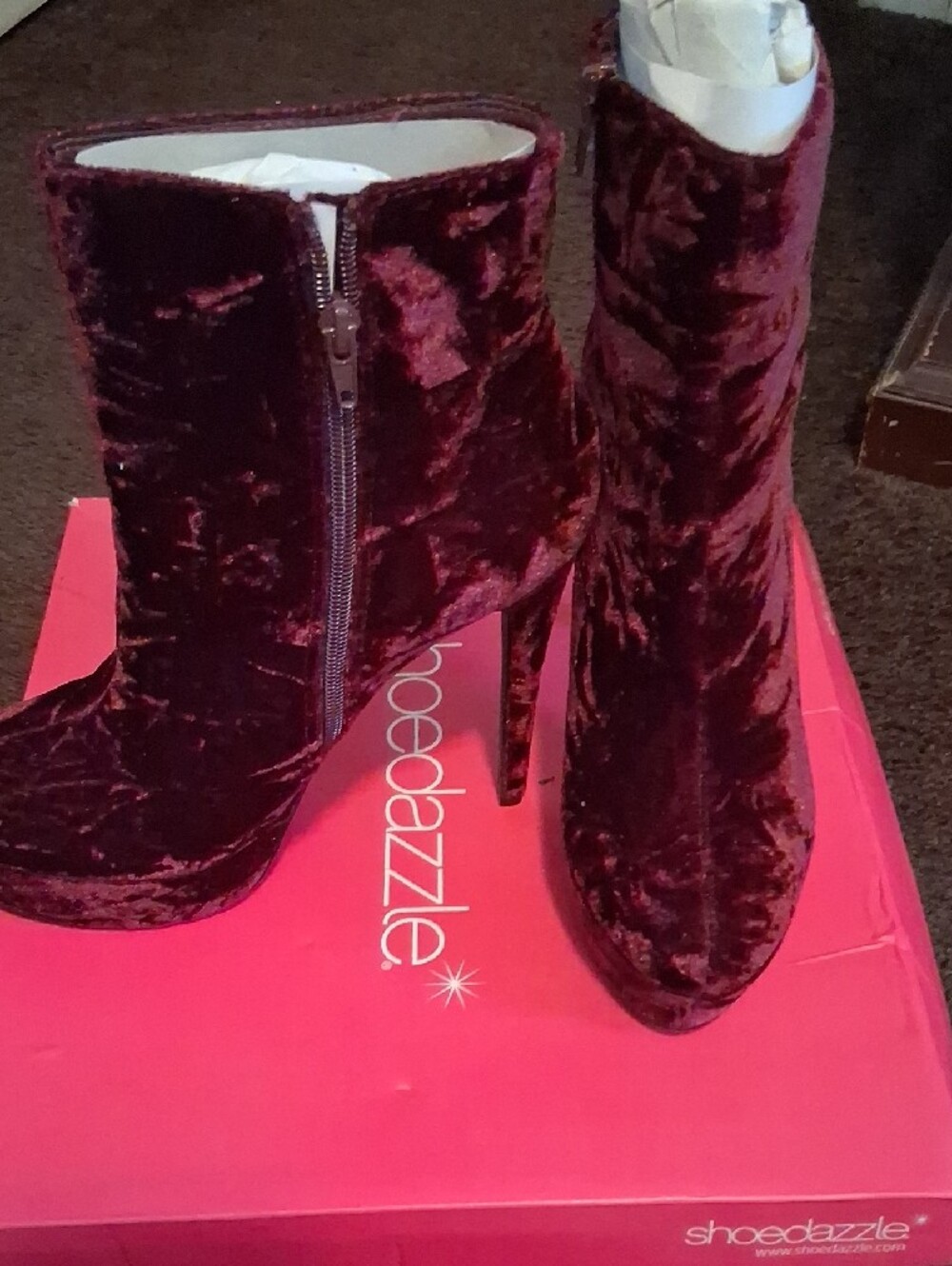 Sheba Plum Booties - - Picture 3 of 5
